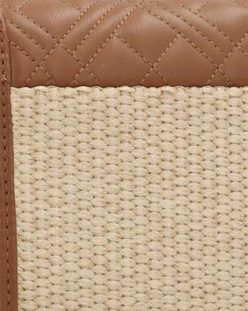 Love Moschino Straw Chic Tan Cross-Body Bag