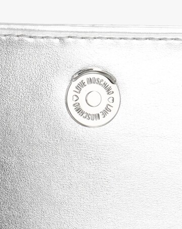 Love Moschino Heart Basket Silver Cross-Body Bag