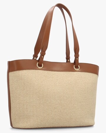 Love Moschino Straw Chic Tan Tote Bag
