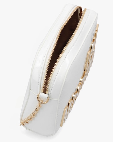 Love Moschino Enameled Logo White Cross-Body Bag