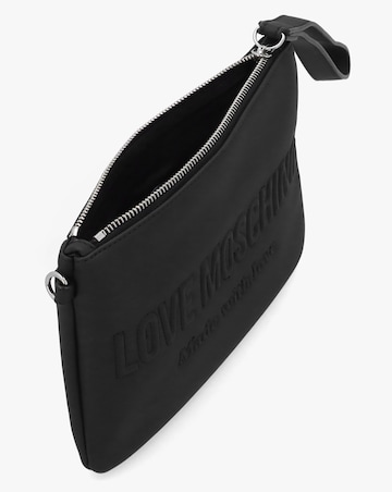 Love Moschino Signature Logo Black Shoulder Bag
