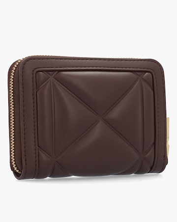 Love Moschino Heart Logo Quilted Pillow Chocolate Purse