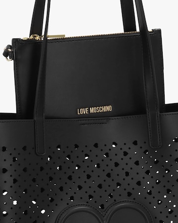 Love Moschino Heart Basket Black Tote Bag