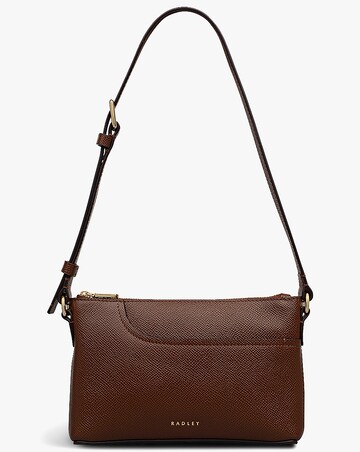 Radley Pockets Mini Top Zip EW Chocolate Leather Shoulder Bag
