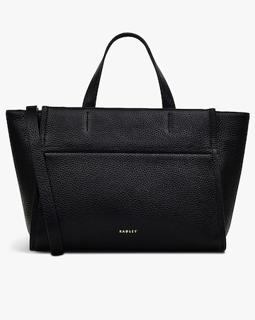 Radley Oak Street Medium Black Leather Grab Bag