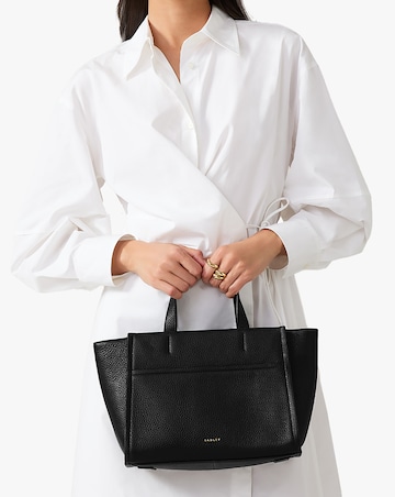 Radley Oak Street Medium Black Leather Grab Bag