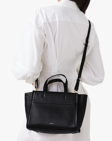 Radley Oak Street Medium Black Leather Grab Bag