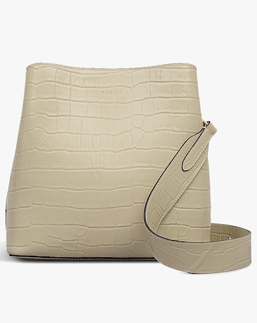 Radley Dukes Place Medium Cream Moc Croc Leather Cross-Body Bag