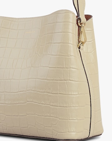 Radley Dukes Place Medium Cream Moc Croc Leather Cross-Body Bag
