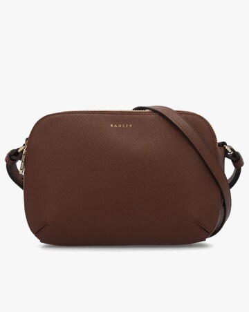 Radley Dukes Place Medium Top Zip Chocolate Leather Cross-Body Bag