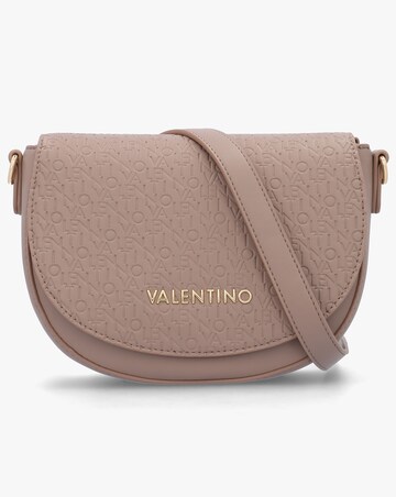 Valentino Bags Falak Taupe Debossed Logo Cross-Body Bag