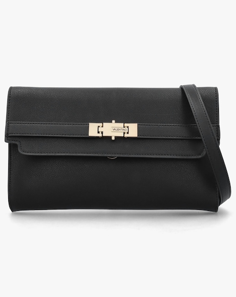Valentino Bags Fae Black Flapover Cross-Body Bag