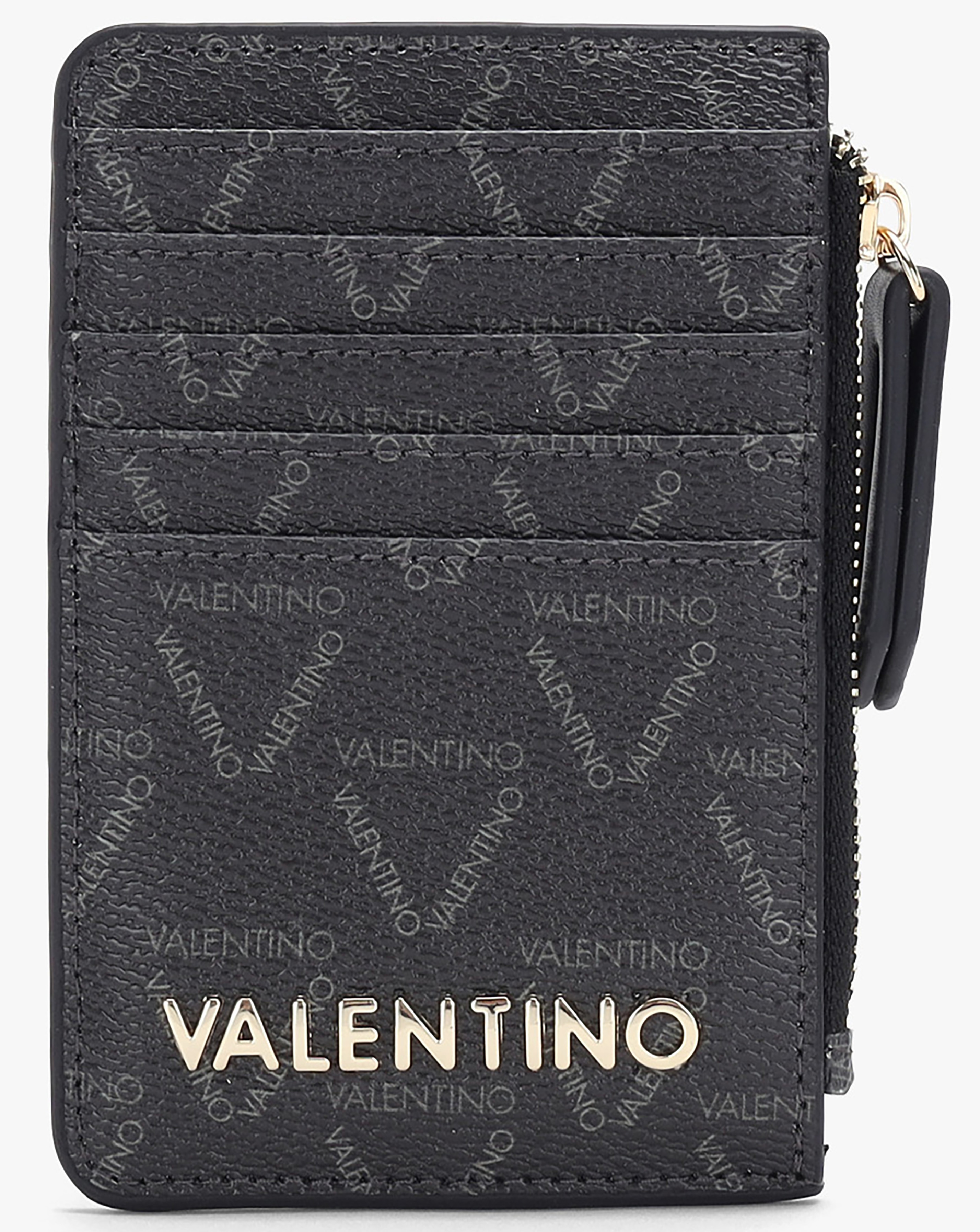Valentino Bags Lady Black Logo Card Case