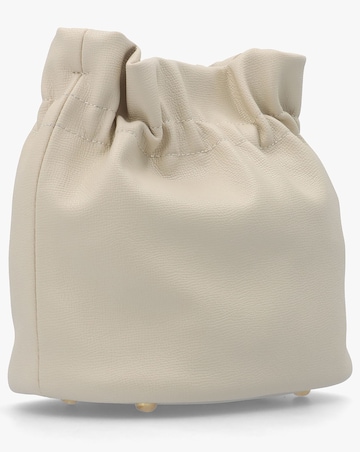 Valentino Bags Fedora Ecru Rouched Bucket Bag