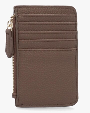 Valentino Bags Brixton Taupe Zip Card Case