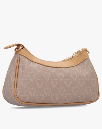 Valentino Bags Lady Natural Brown Logo Shoulder Bag