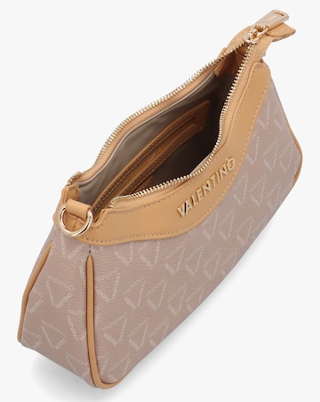 Valentino Bags Lady Natural Brown Logo Shoulder Bag