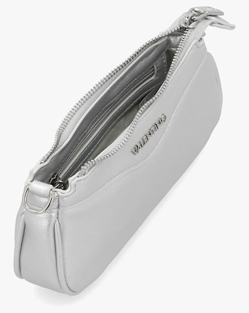 Valentino Bags Elly Silver Logo Strap Shoulder Bag