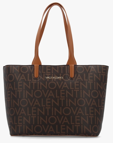 Valentino Bags Regina Brown Monogram Tote Bag