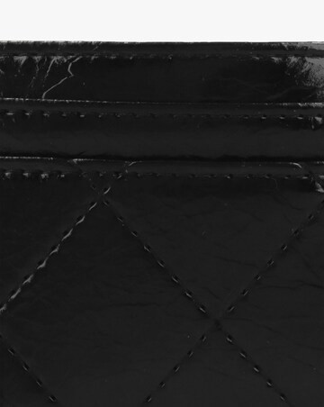 Valentino Bags Wakanda Diamond Quilt Patent Black Card Case