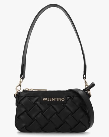 Valentino Bags Ennis Black Woven Shoulder Bag