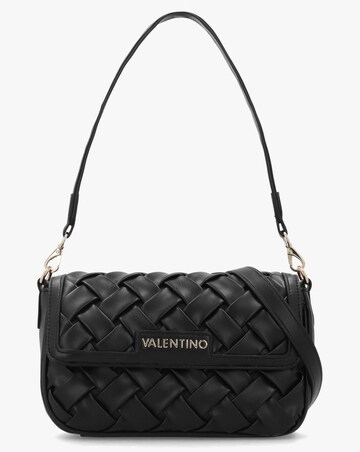 Valentino Bags Ennis Black Woven Shoulder Bag