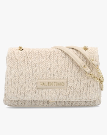 Valentino Bags Ocarina Summer Ecru Woven Satchel Bag