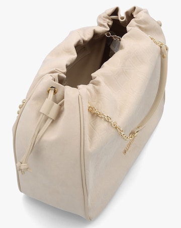 Valentino Bags Max Beige Debossed Logo Bag
