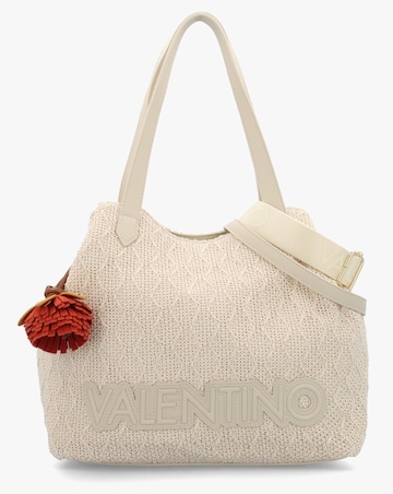 Valentino Bags Courmayeur Ecru Woven Shopper Bag