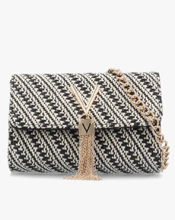 Valentino Bags Divina Summer Black Multi Woven Shoulder Bag