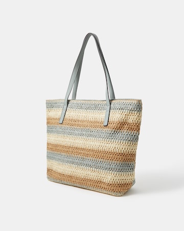 Accessorize Stripe Raffia Shoulder Bag