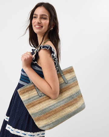 Accessorize Stripe Raffia Shoulder Bag