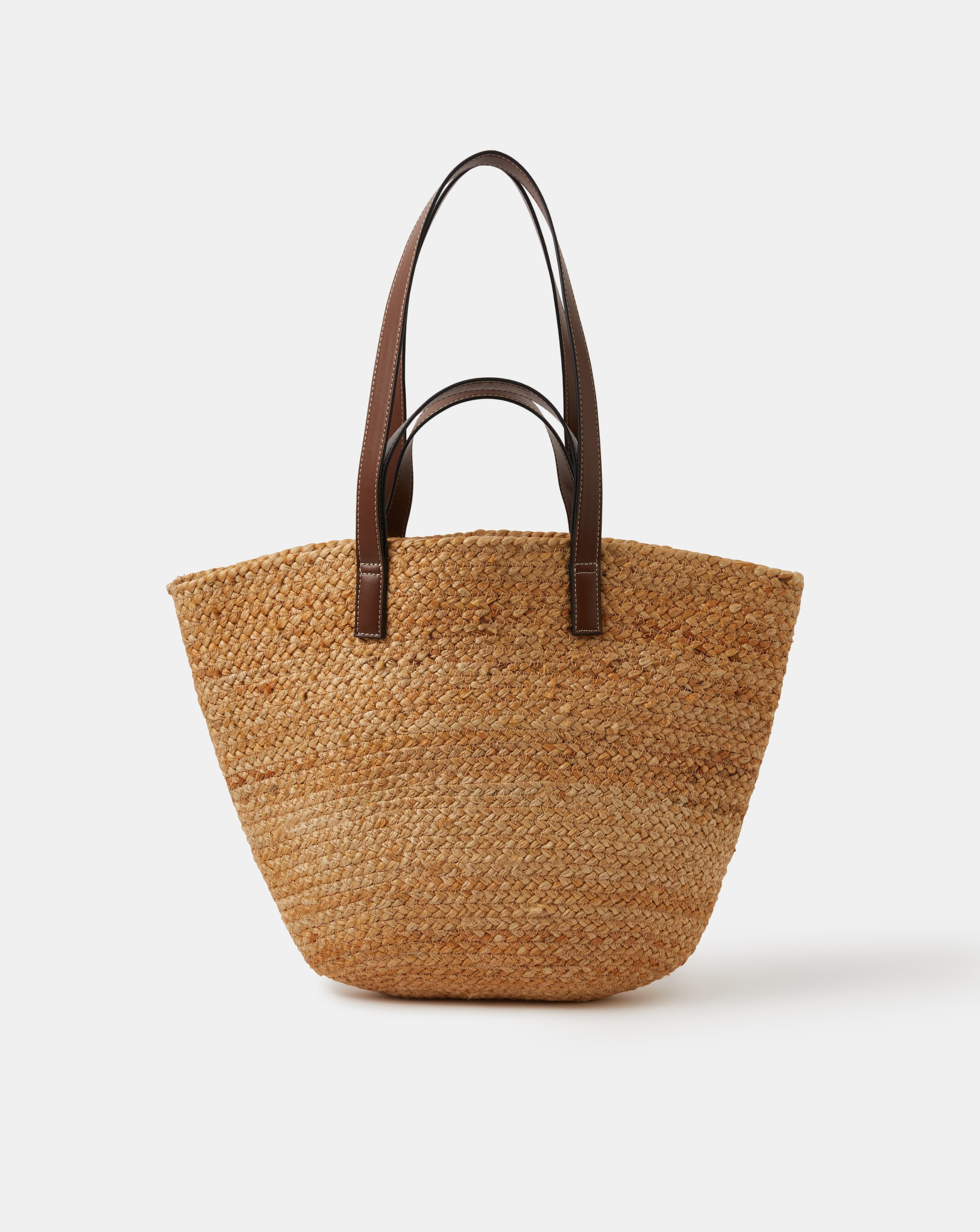 New In - Accessorize Double Strap Jute Basket Bag
