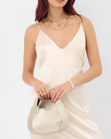 Accessorize Woven Metallic Bag