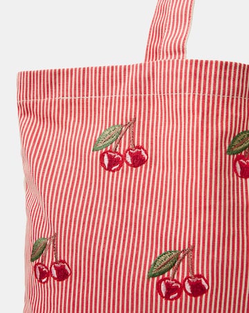 Accessorize Cherry Stripe Shopper Bag