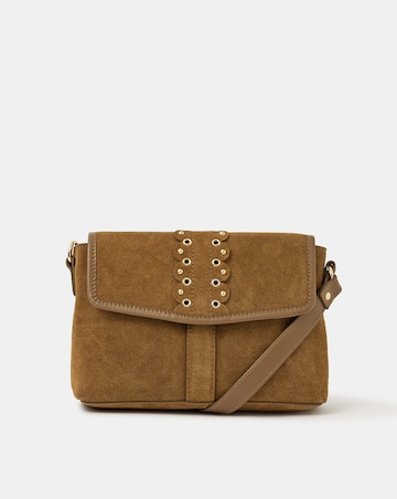 Accessorize Eyelet Suede Crossbody
