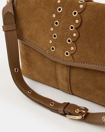 Accessorize Eyelet Suede Crossbody