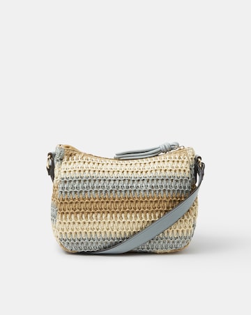 Accessorize Stripe Woven Cross Body Bag