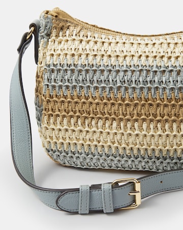 Accessorize Stripe Woven Cross Body Bag