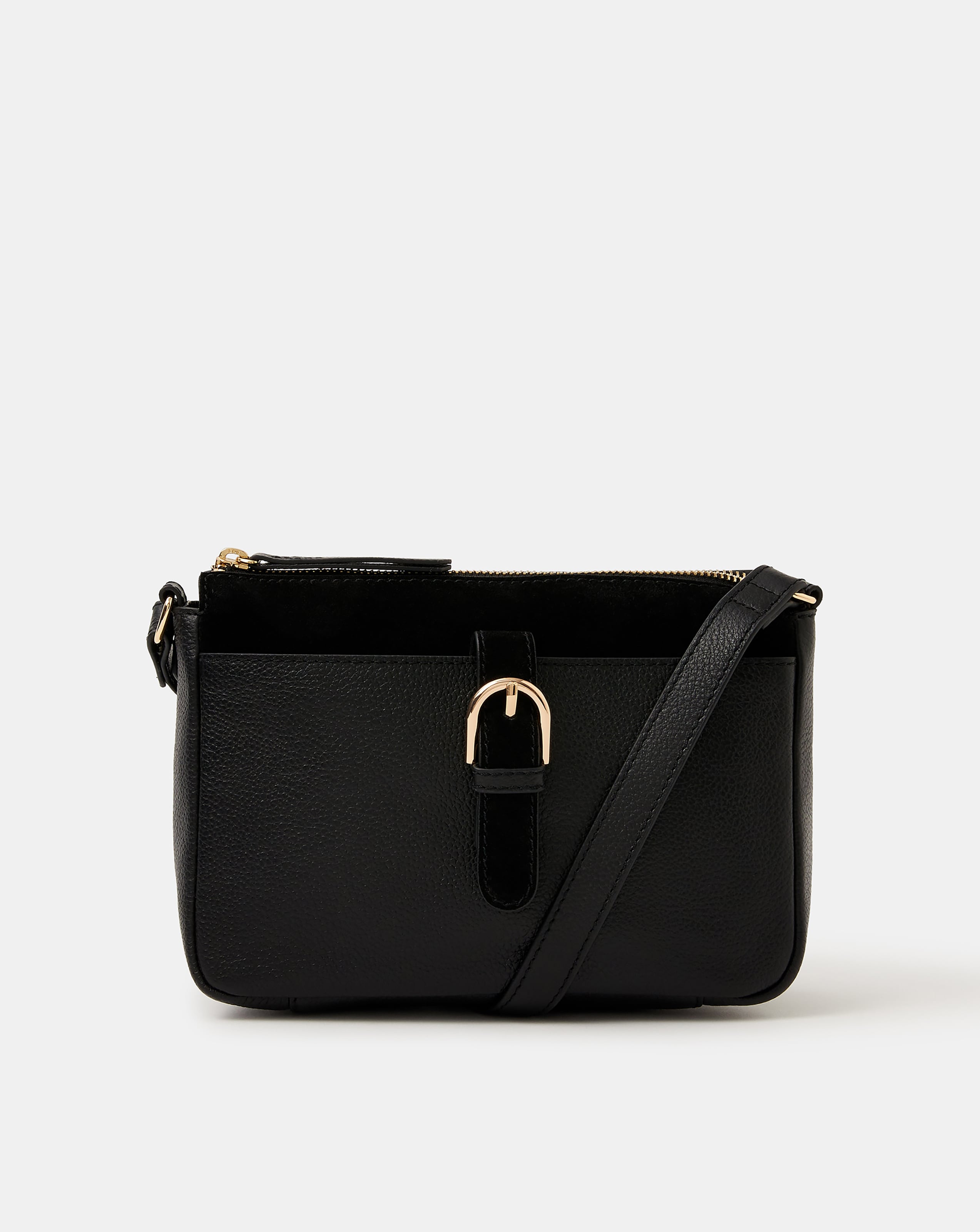 New In - Accessorize Buckle Leather Crossbody Bag