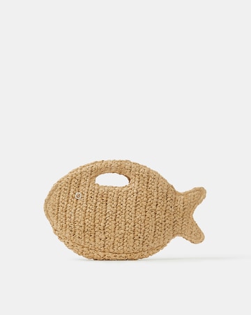 Accessorize Fish Raffia Clutch Bag