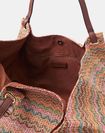 Accessorize Stripe Raffia Tote Bag