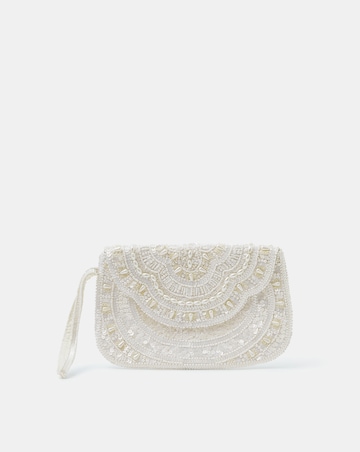 Accessorize Pearl Beaded Clutch Bag
