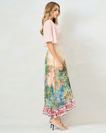 HOPE & IVY MOROCCO MAXI WRAP DRESS