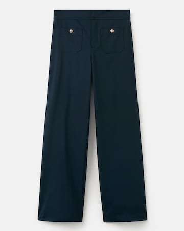 Mango Wide Leg Trouser With Button Detail