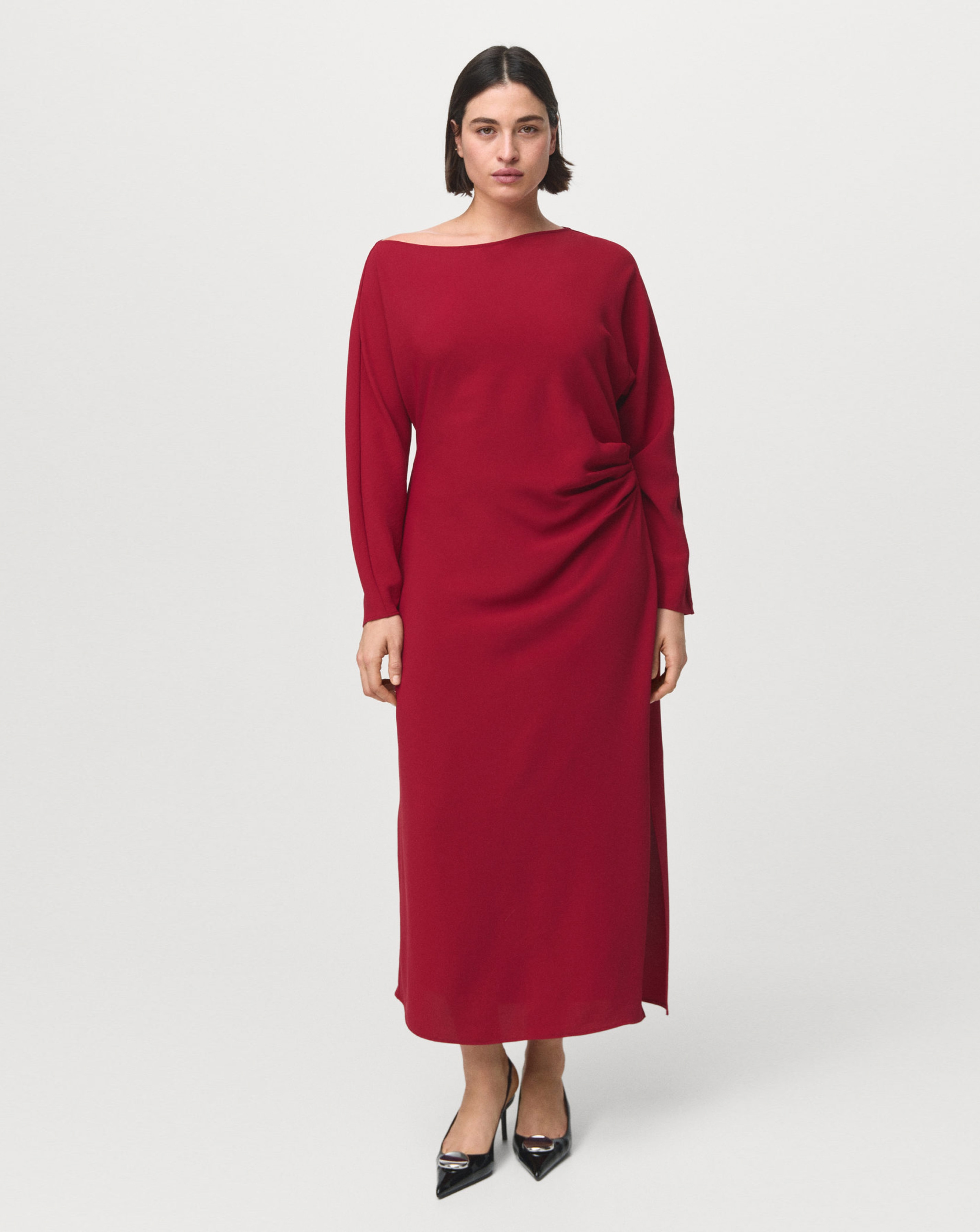 New In - Mango Long Sleeve Boat Neck Dress