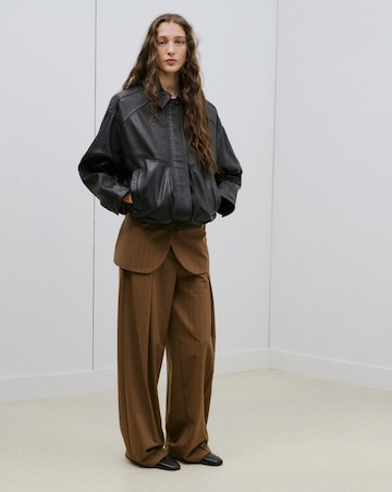 Mango Wide Leg Striped Trouser