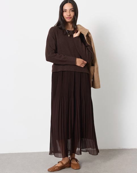 New In - Fatface Sally Knit 2In1 Midi