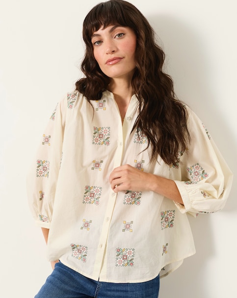 New In - Fatface Ellen Emb Blouse