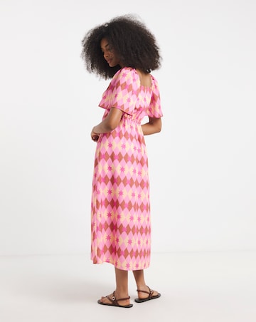 Twisted Wunder Linen Midaxi Dress
